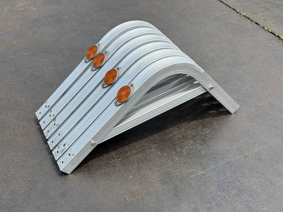 ブラケット★ハセガワ★1段式★6本★アルミ製★545mm×450mm★サイドバンパー用★サイドガード用★取付ステー即決★良品★ハセ13U1N拍卖