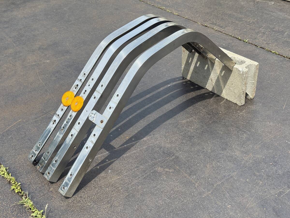 ブラケット★3段式★4本★ステンレス製★785mm×520mm★サイドバンパー用★サイドガード用★取付ステー★デコトラ★即決★スV16A拍卖