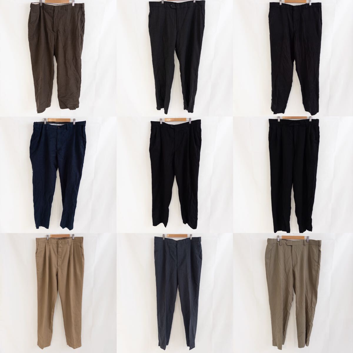 US・EUROブランドミックス 古着 80s-00s ドレスパンツ スラックス トラウザーズ 38インチ 9枚 まとめ売り 卸売 アメリカ ユーロ ビンテージ拍卖