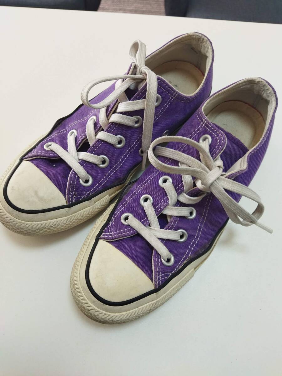 コンバース CONVERSE ALL STAR REACT 23cm オールスター ローカット 1SC153 ROYAL PURPLE スニーカー Chuck Taylor 中古品拍卖