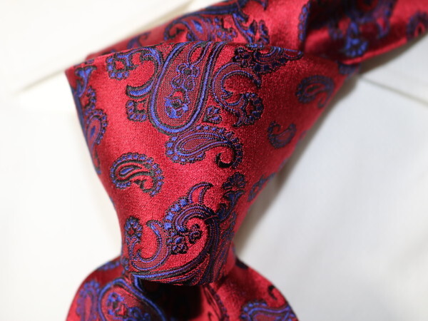 【独】ls18279/ludwig am dom豪華絢爛サテン地ハンドメイドペイズリーネクタイ拍卖