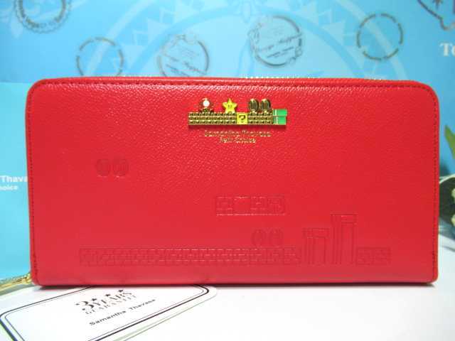 送料無料 17%引 サマンサタバサ 限定 スーパーマリオ 牛革 ラウンドジップ ファスナー 長財布 マリオ 新品 証明書付 ギフト包装無料 任天堂拍卖