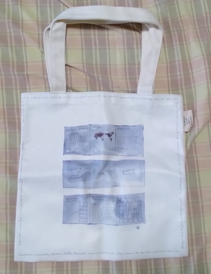 ♪コーヒータイムウィズヴォーン♪トートバッグ♪MAMEYA♪アイボリー♪拍卖