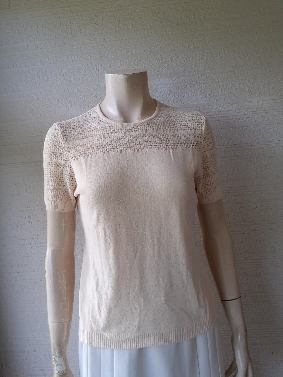バイスバーサ*VICE VERSA★ニットソー★美品★レース★クリームベージュ系★38号 拍卖