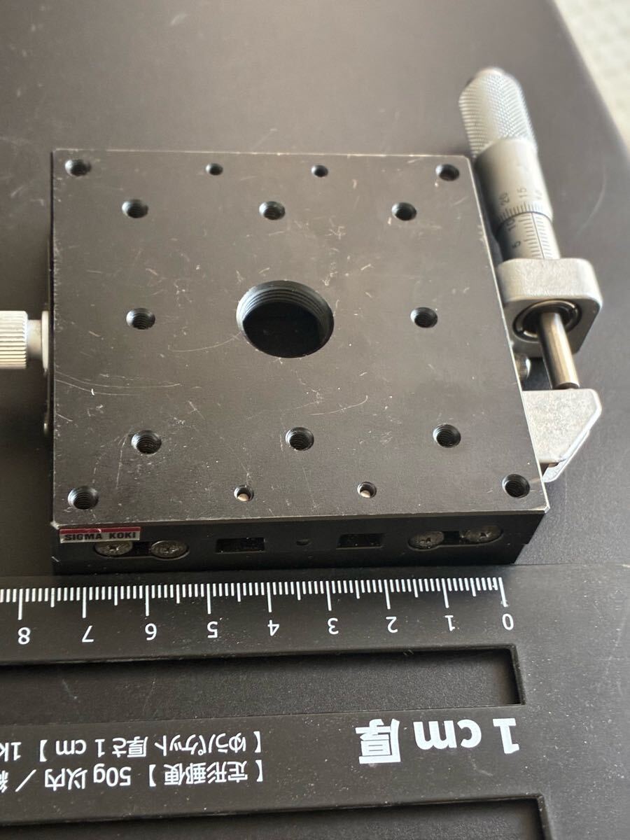 精密ステージ 微動ステージ Xステージ 光学部品 マイクロメーター シグマ光機 一軸ステージ 顕微鏡用 レーザー用拍卖