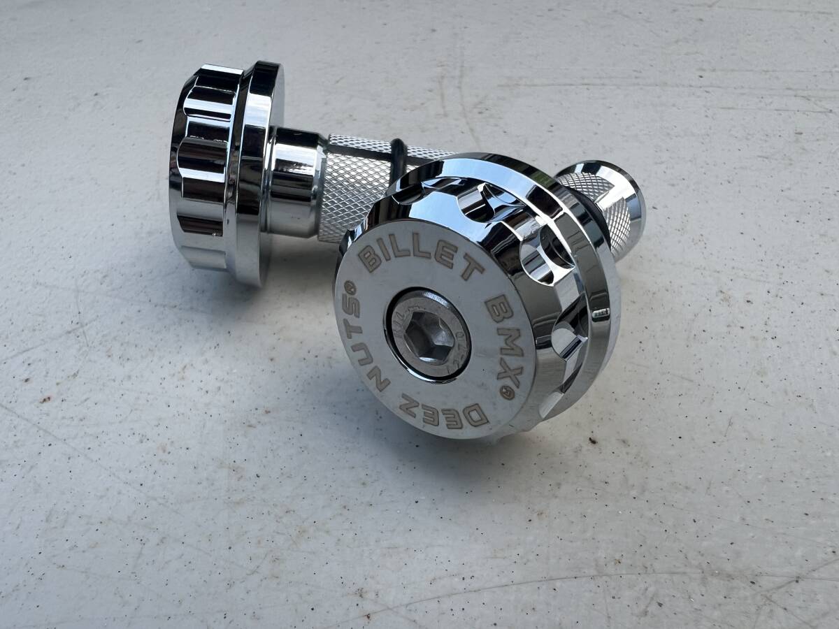 USA Billet BMX DeezNuts 12Point Billetハンドルバーエンド 左右 クローム鍍金 USDM BMX MTB GT KUWAHARA CustomBMX 国内在庫 即納拍卖