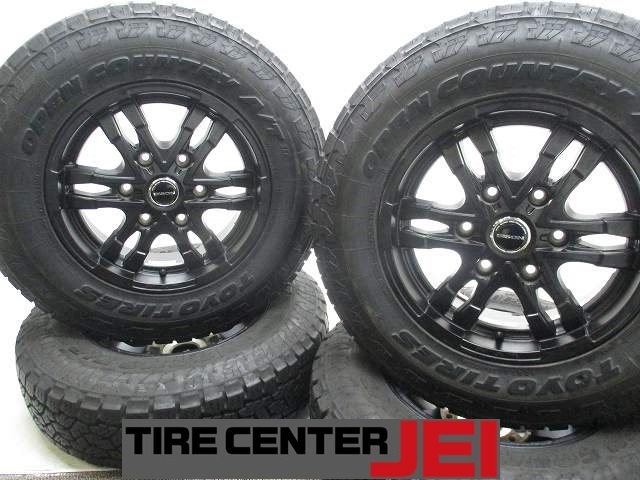 15インチ BISON 195/80R15 107/105N 6J+33 139.7 ハイエース バリ溝 中古タイヤホイール4本セット送料無料(MA15-4428)拍卖