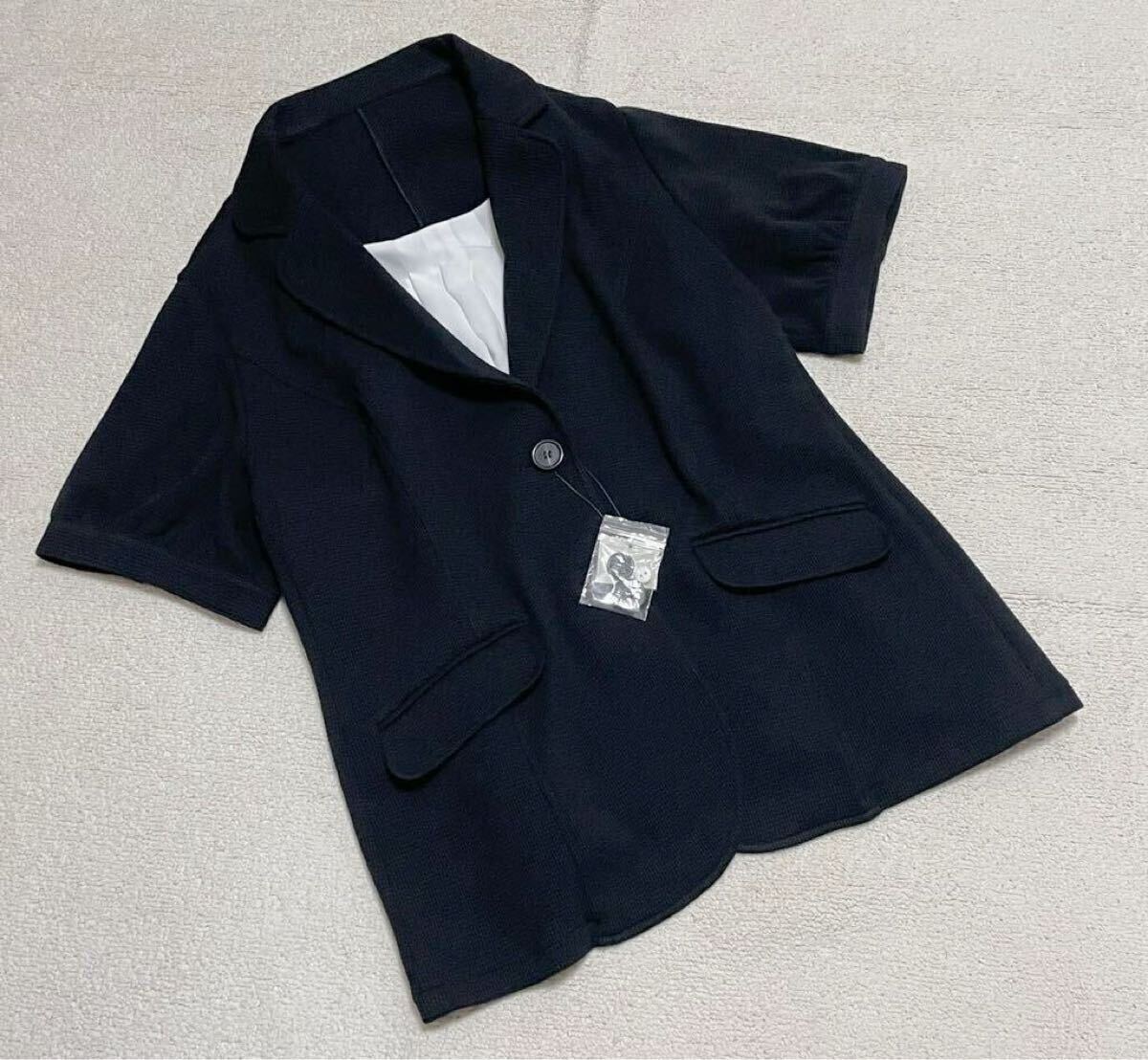 ◇新品23号◇インナーブラウス付きジャケット*大きいサイズ*黒*拍卖