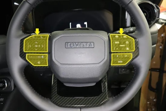 《ランクル250》【アウトレット価格】ランクル250 ステアリングスイッチシート (カーボンシート)拍卖