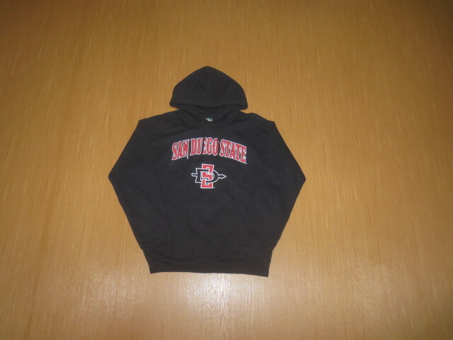 古着 スウェットパーカ 黒S SAN DIEGO サンディエゴ フード フーディー スウェットシャツ トレーナー パーカー プルオーバー拍卖