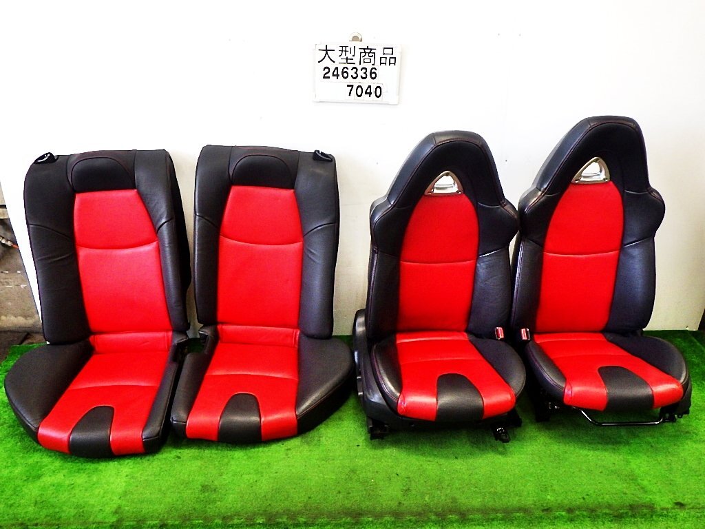 ☆RX-8 SE3P☆ 純正 レザーシート 赤/黒 1台分セット 運転席パワーシート ★送料無料(沖縄・離島は除く)★ 246336拍卖