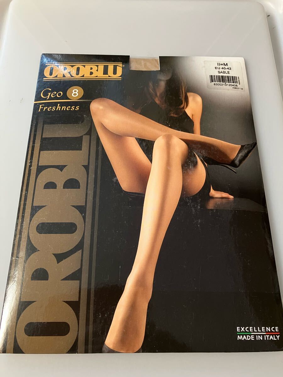 【送料無料】 OROBLU GEO 8 freshness EU42-44 M SABLE panty stocking パンティストッキング パンスト オロブル 高級 8デニール シアー拍卖