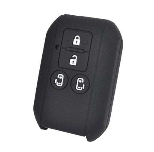 新品 スズキ キーカバー キーケース シリコン 4ボタン 黒 ブラック SUZUKI スペーシア ソリオ バンディット スマートキー カバー 送料無料拍卖