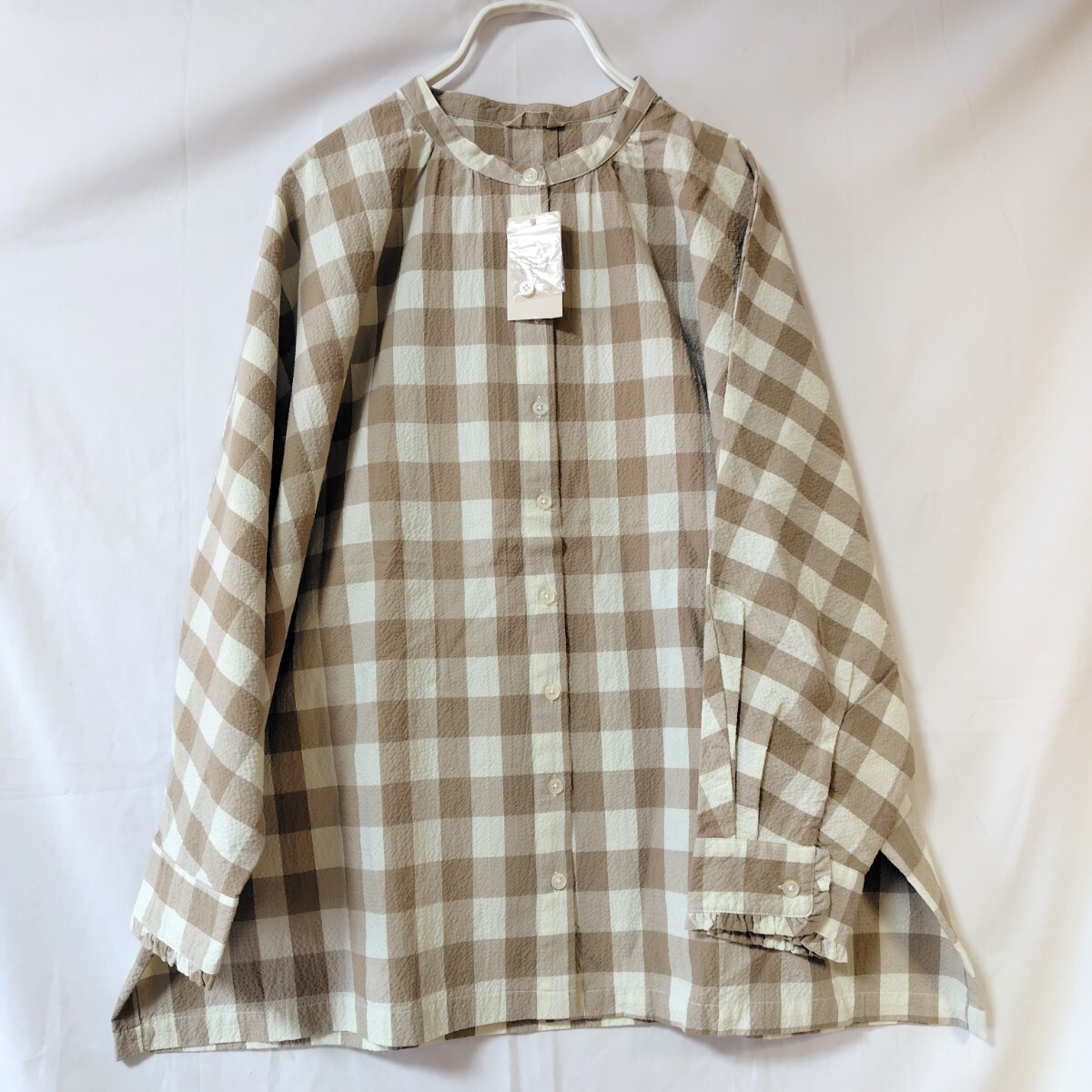 SM2  ビックギンガムカフスフリルブラウス 新品 サマンサモスモス拍卖