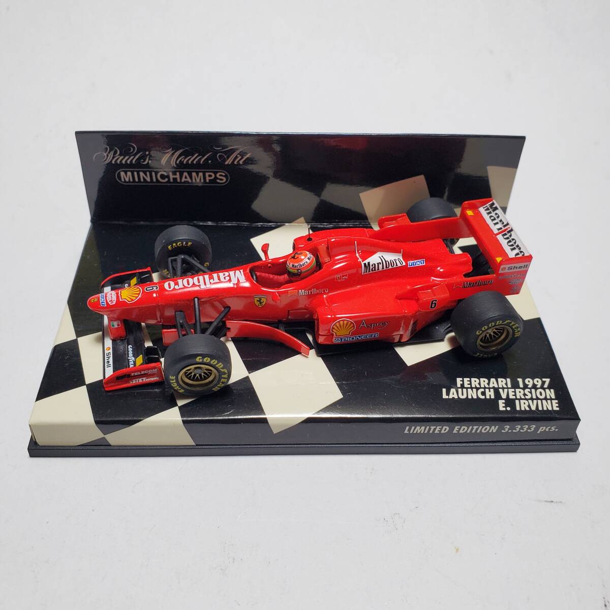 マルボロ仕様 ミニチャンプス 1/43 フェラーリ 310B ハイノーズ E.アーバイン 3333個限定品拍卖