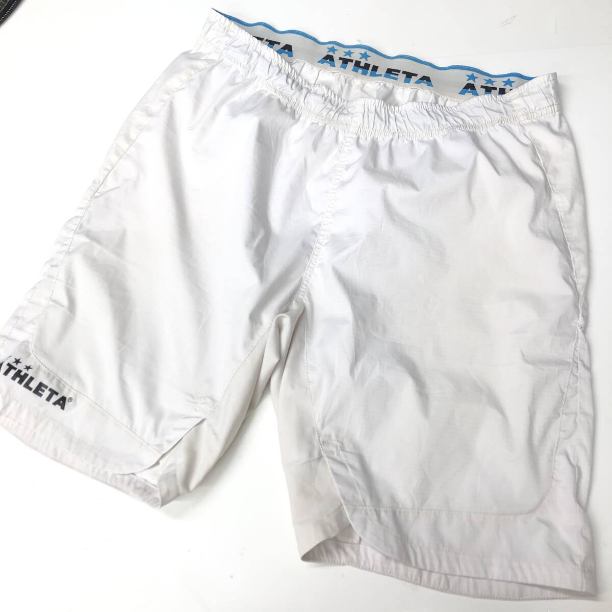 ATHLETA アスレタ プラクティスハーフパンツ ホワイト 内タグ欠拍卖