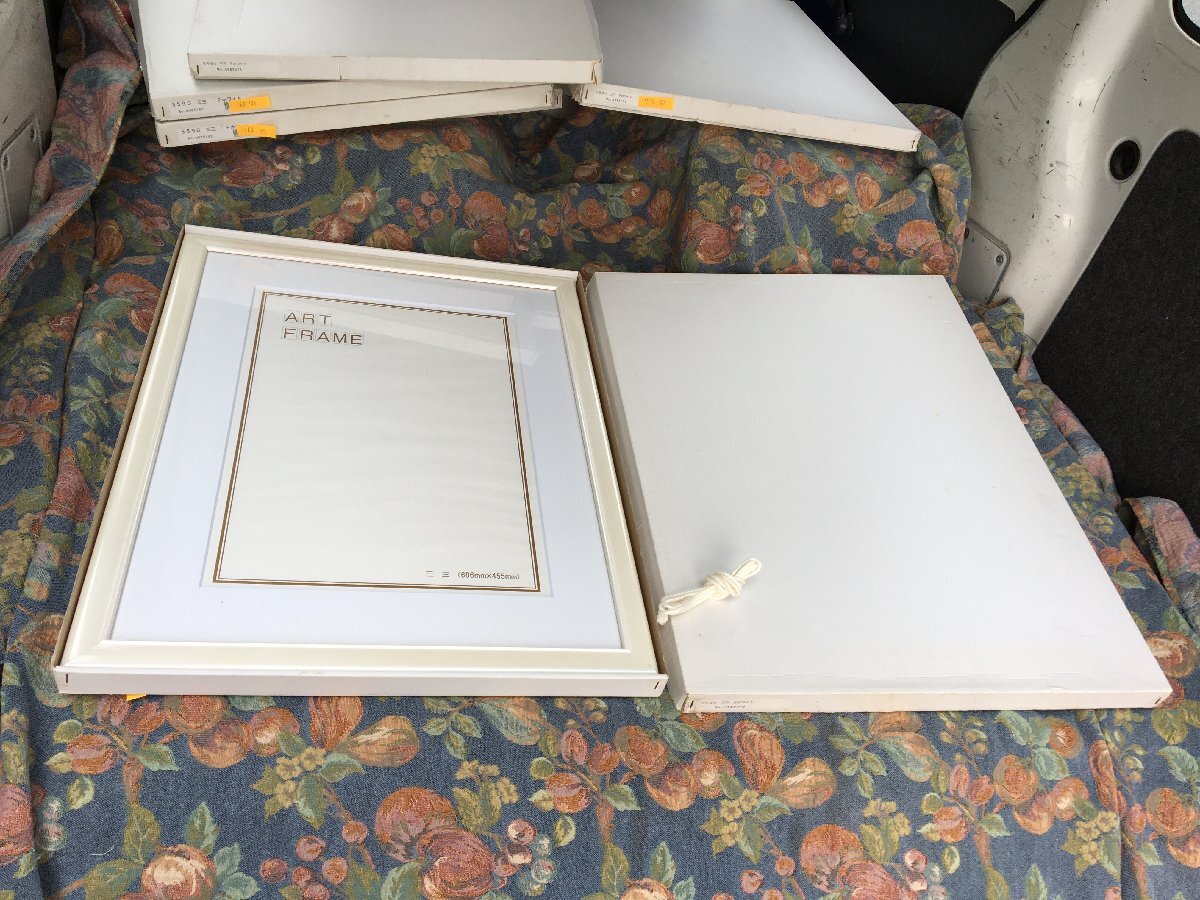 ②【500円配達~】5590 アートフレーム 木製額 未使用品 額縁 三三 606×455㎜ パールホワイト マットボード 水彩 デッサン拍卖