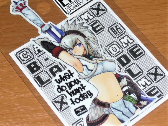 ◆モンハン ステッカー◆キリン装備女◆B-SIDE LABEL◆カプコン◆拍卖