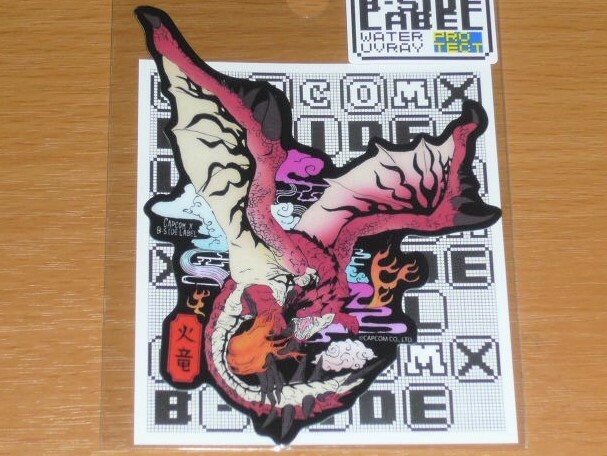 ◆モンハン ステッカー◆リオレウス 浮世絵 火竜◆B-SIDE LABEL◆カプコン拍卖