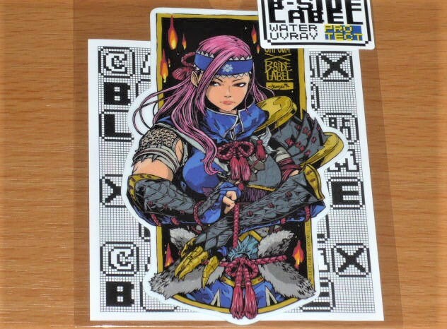 ◆モンハン ステッカー◆ハンター装備女◆B-SIDE LABEL◆カプコン◆拍卖