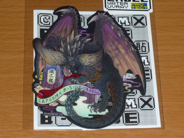 ◆モンハン ステッカー◆ネルギガンテ 浮世絵 滅尽龍◆B-SIDE LABEL◆カプコン◆拍卖