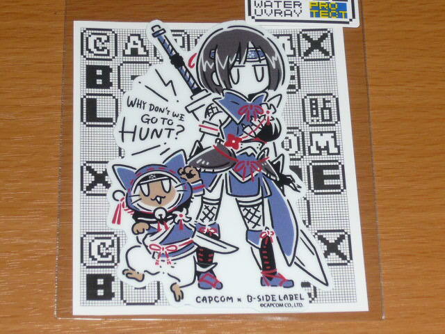 ◆モンハン ステッカー◆カムラノ装備 ハンター&アイルー◆B-SIDE LABEL◆カプコン◆拍卖