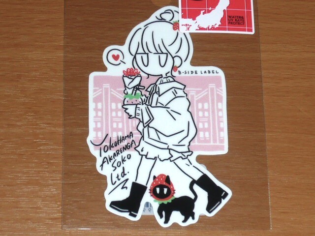 ◆シウチトモミ ステッカー◆限定 横浜◆デフォ ストロベリー◆B-SIDE LABEL◆拍卖