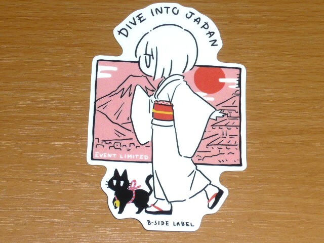 ◆シウチトモミ ステッカー◆限定 イベント◆着物散歩ガール◆B-SIDE LABEL◆拍卖