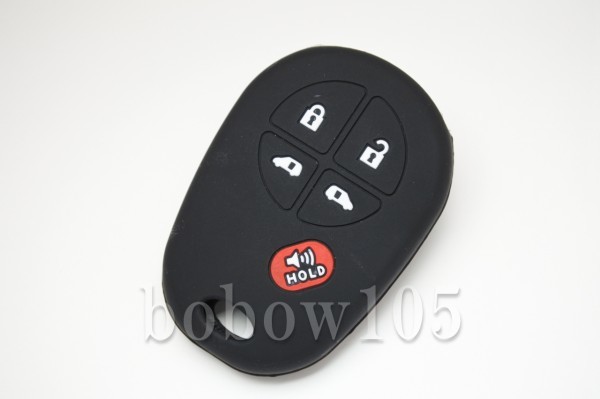 送料84~US TOYOTA シエナ Sienna シリコンキーカバー USDM/HDM トヨタ北米仕様 ブラック(黒色)拍卖