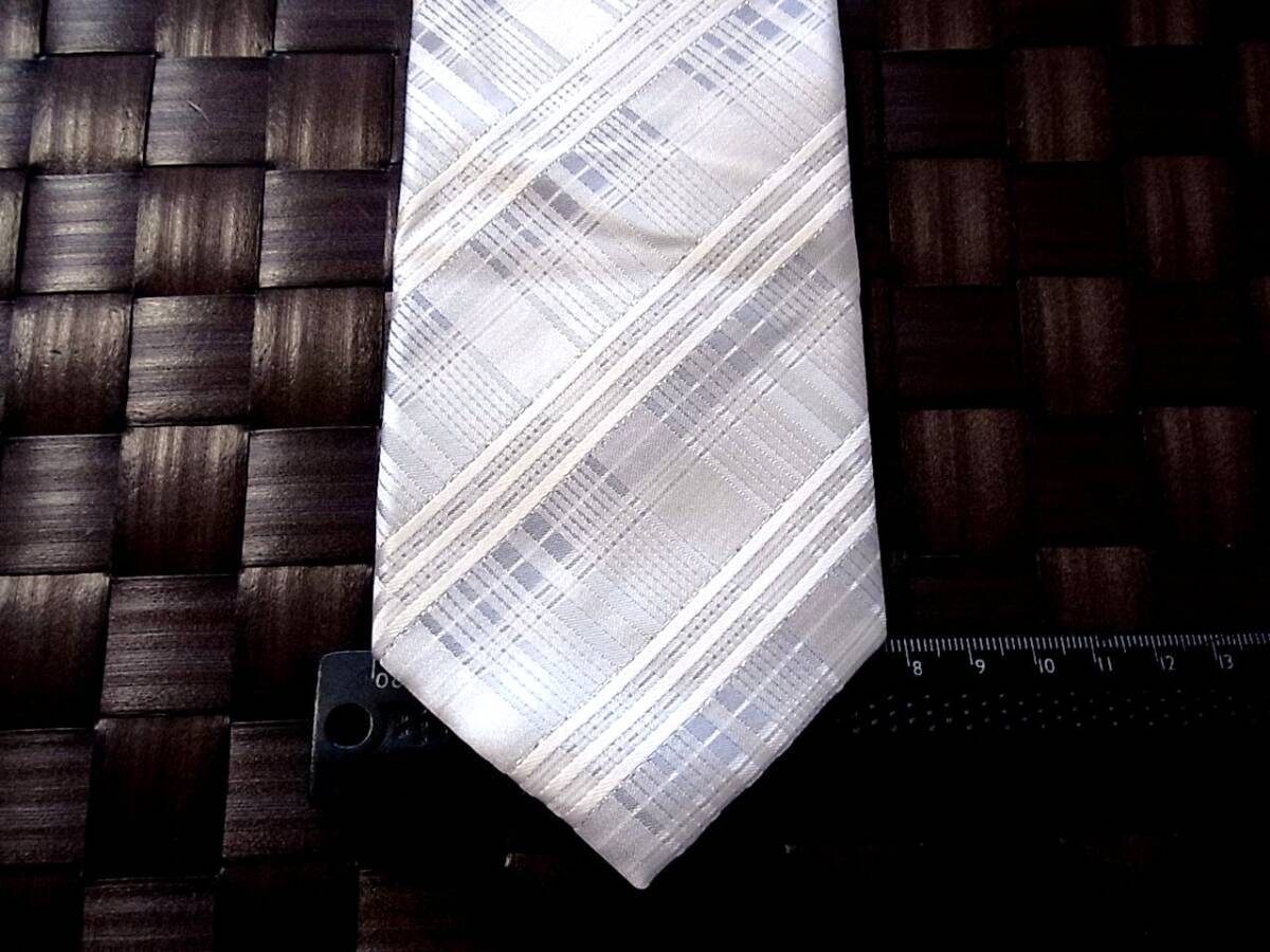 【特選】2080 美品【フォーマル白】【島田 順子】ジュンコ シマダ ネクタイ■202504拍卖