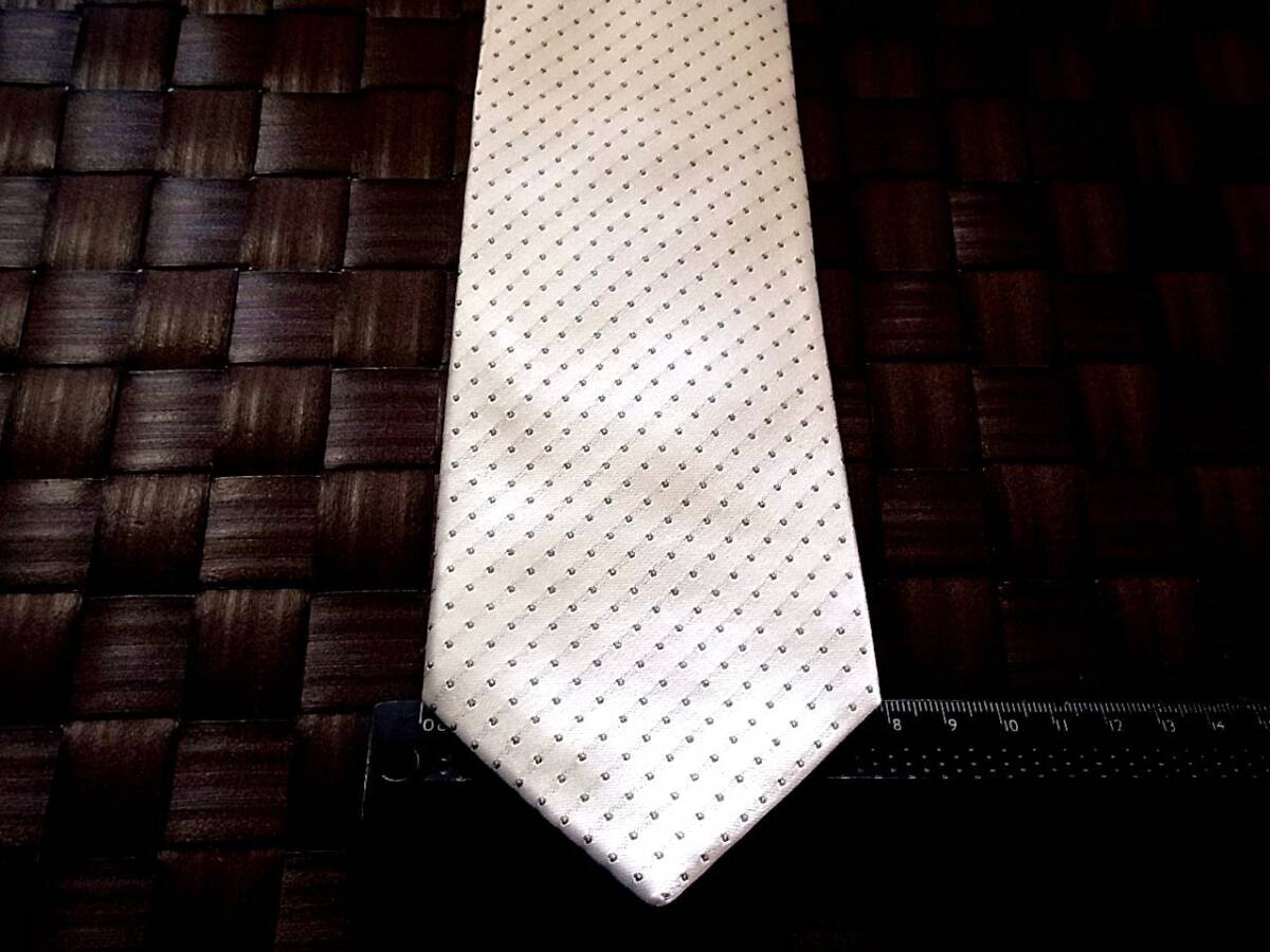 【特選】2304 美品【フォーマル白】【島田 順子】ジュンコ シマダ ネクタイ■202504拍卖