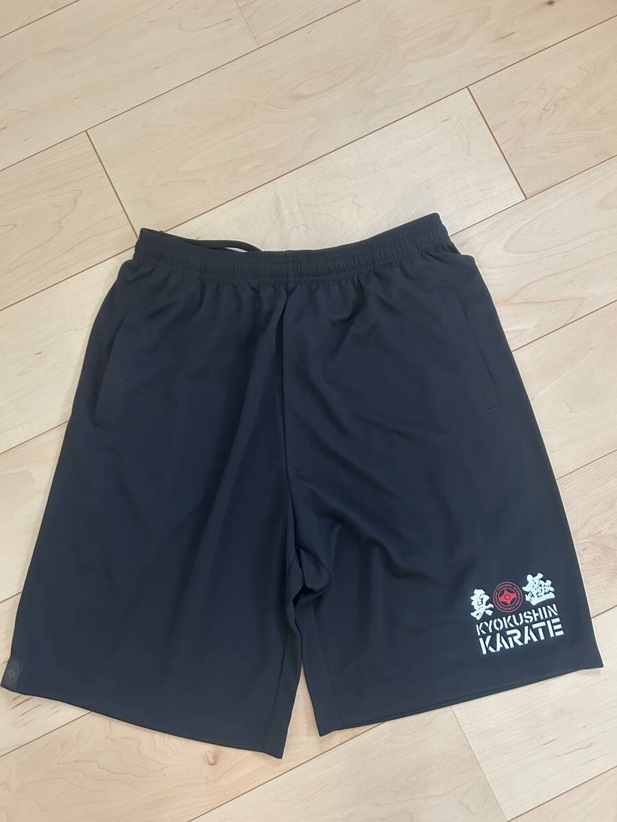 極真空手 Lサイズハーフパンツメッシュタイプブラック黒拍卖