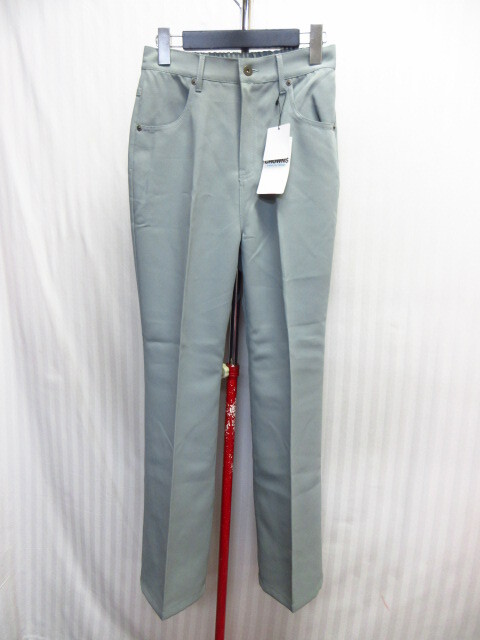 未使用 ロデオクラウンズ イージーパンツ SIZE M ライトグレー系 スラックスジーンズ イージーデニムパンツ カラーデニム 05024拍卖