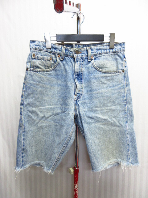 USA製 リーバイス505 90sヴィンテージ デニムショーツ メンズW32 デニムショートパンツ Gパン アメリカ製ショートジーンズ ハーフ05094拍卖