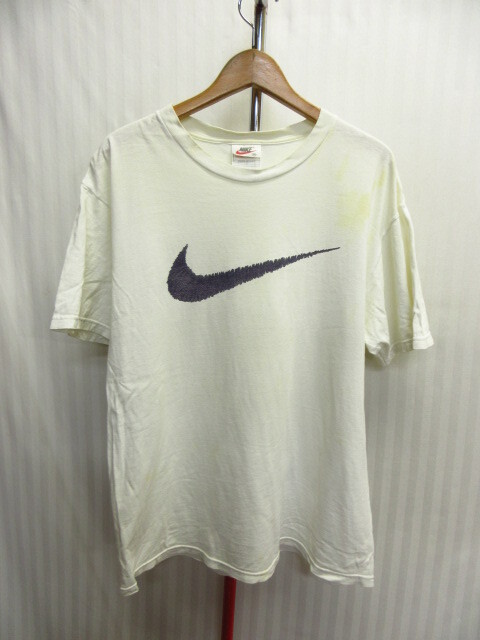 USA製 ナイキ ビッグスウォッシュロゴTシャツ メンズUS M Lサイズ ビッグロゴTシャツ アメリカ製ティーシャツ 半袖カットソー 05131拍卖