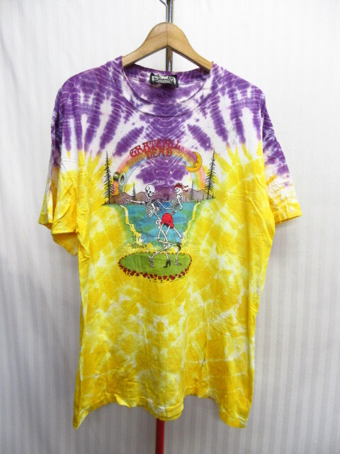 グレイトフルデッド 90sヴィンテージ タイダイ柄Tシャツ メンズL バンドTシャツ ロックTシャツ バンT ミュージック 音楽 05143拍卖