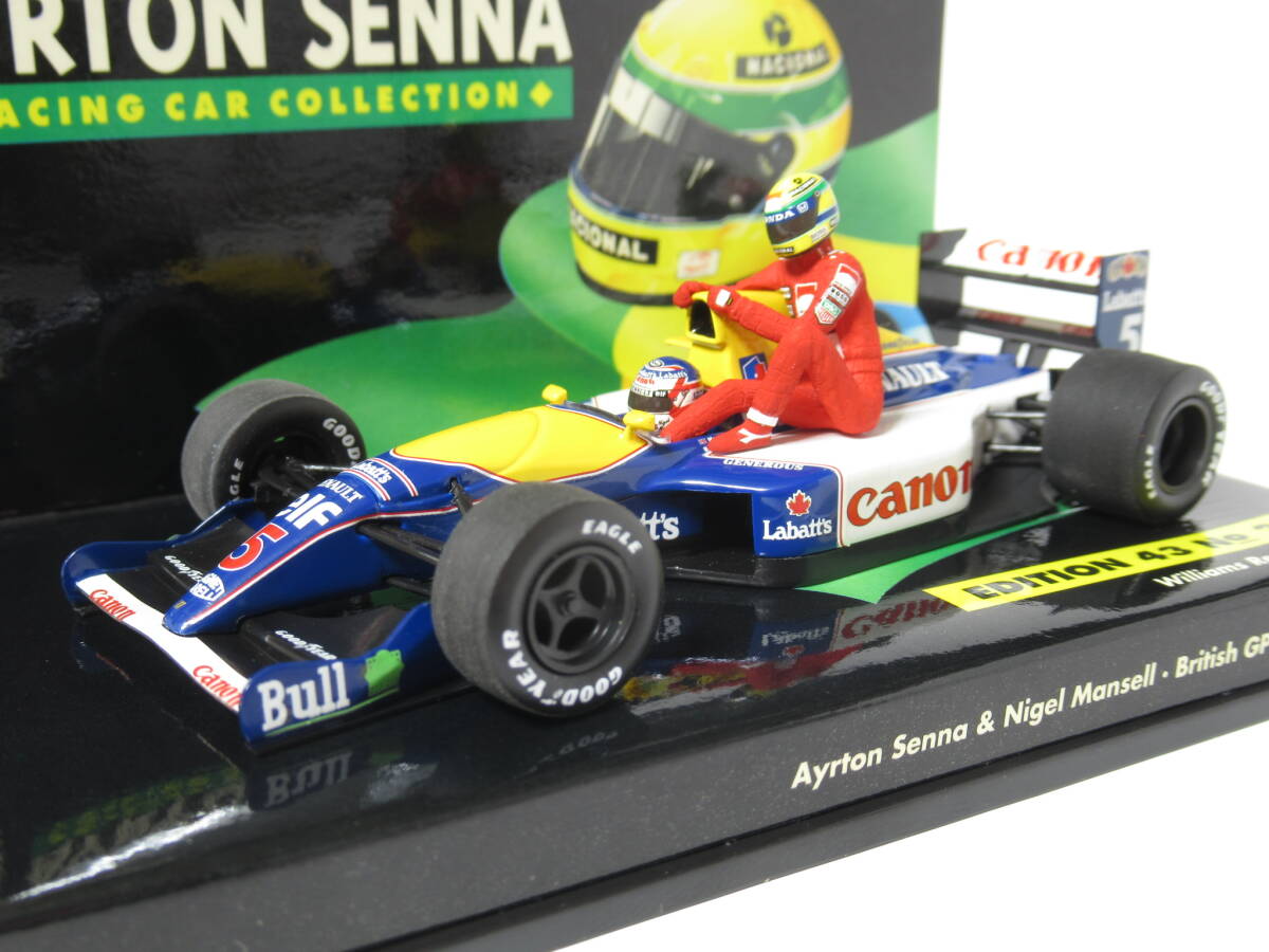 1/43 ウィリアムズ ルノー FW14 N.マンセル&A.セナ イギリスGP 1991 アイルトン セナ レーシング カー コレクション拍卖