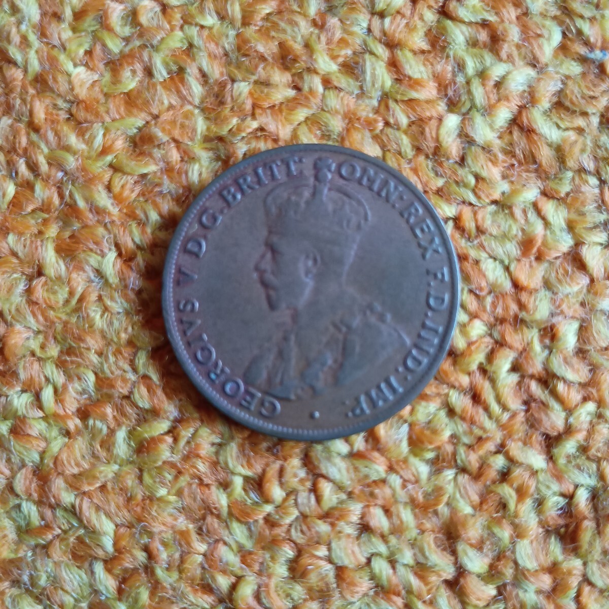 送料無料 即買「オーストラリア(1924年 ジョージ五世)1ペニー硬貨」銅貨 古銭拍卖