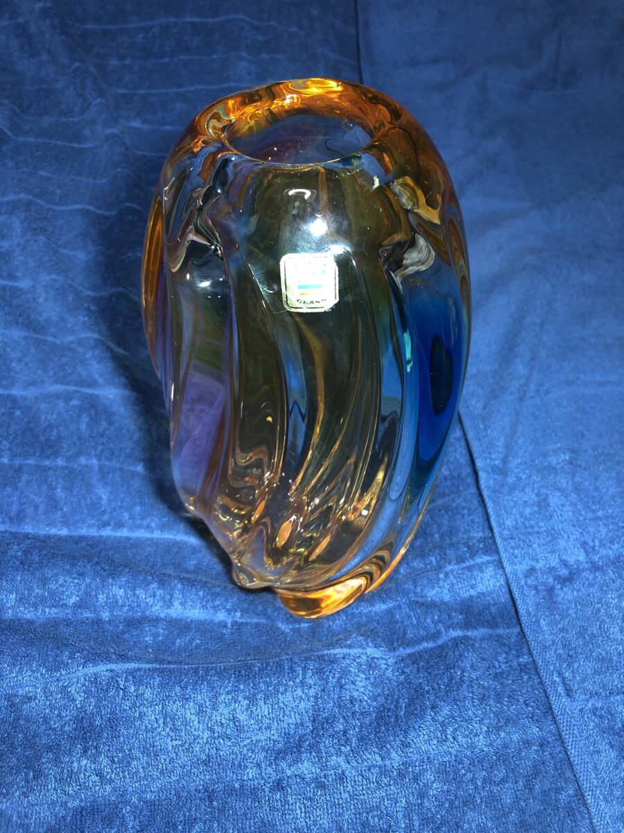 ガラス花瓶 KAMEI GLASS カメイガラス 昭和レトロ拍卖