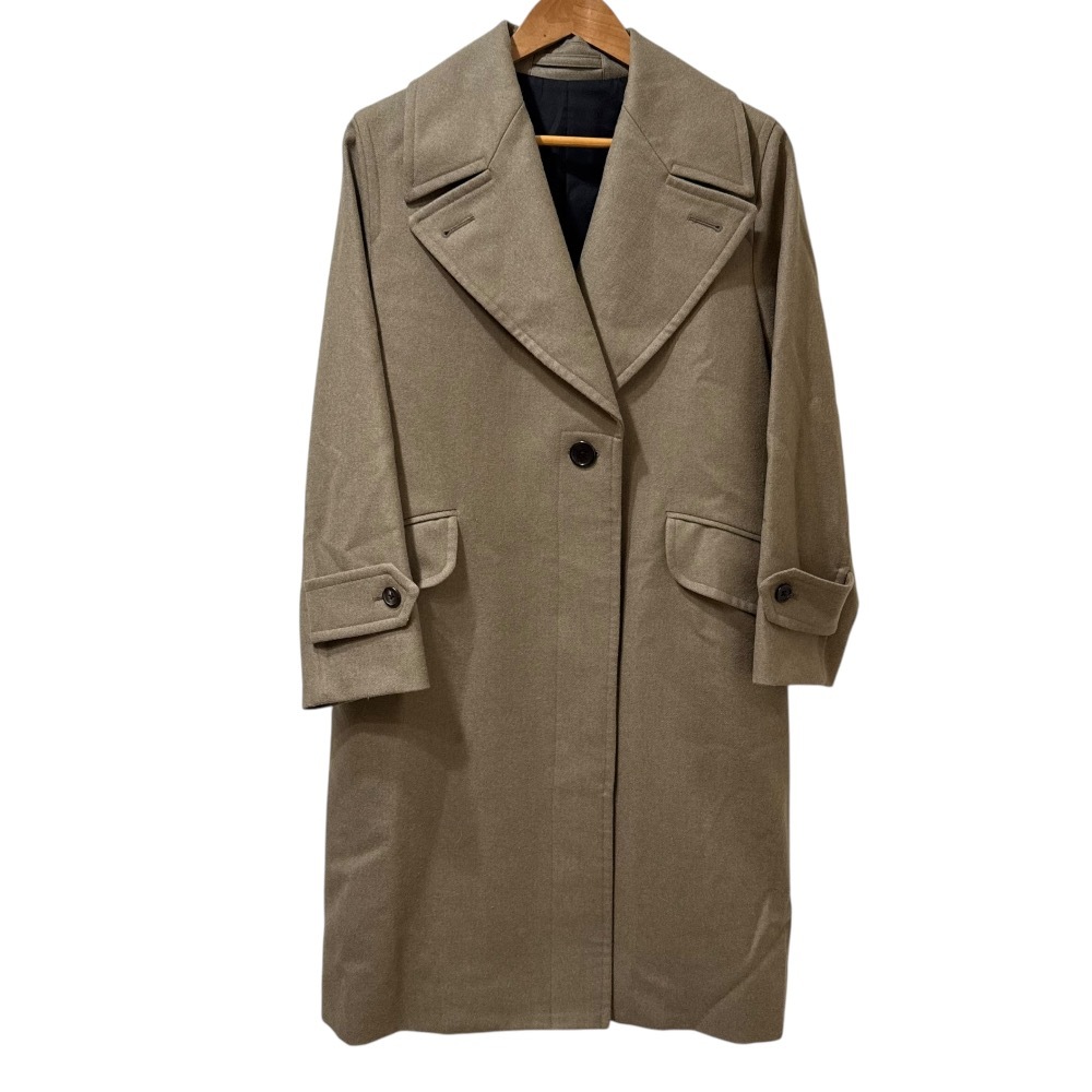 美品 21AW MARGARET HOWELL マーガレットハウエル ウール チェスターコート I ベージュ拍卖