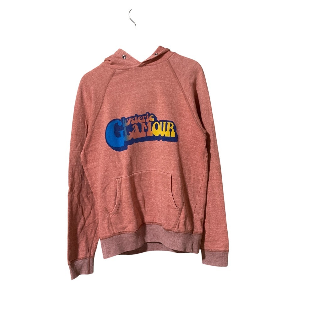 美品 HYSTERIC GLAMOUR ヒステリックグラマー 00s ロゴプリント スウェットパーカー F コーラルピンク拍卖