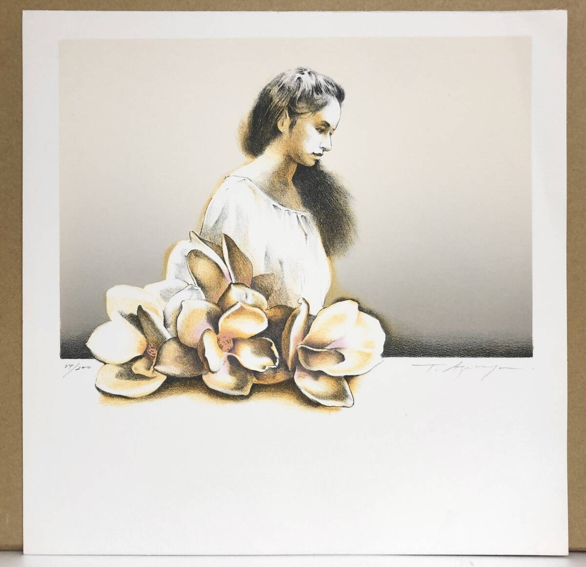 東谷武美『昼下がりの風景』リトグラフ ed.84/200. 鉛筆サイン シートのみ拍卖