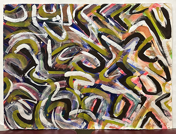 和田守弘『Work'96-1-12』ドローイング(顔彩他、紙) サイン有 シートのみ拍卖