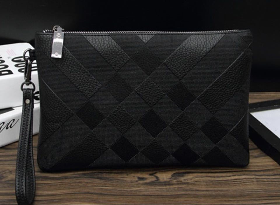 クラッチバッグ メンズ カジュアル チェック 手持ちバッグ 送料無料 新品拍卖