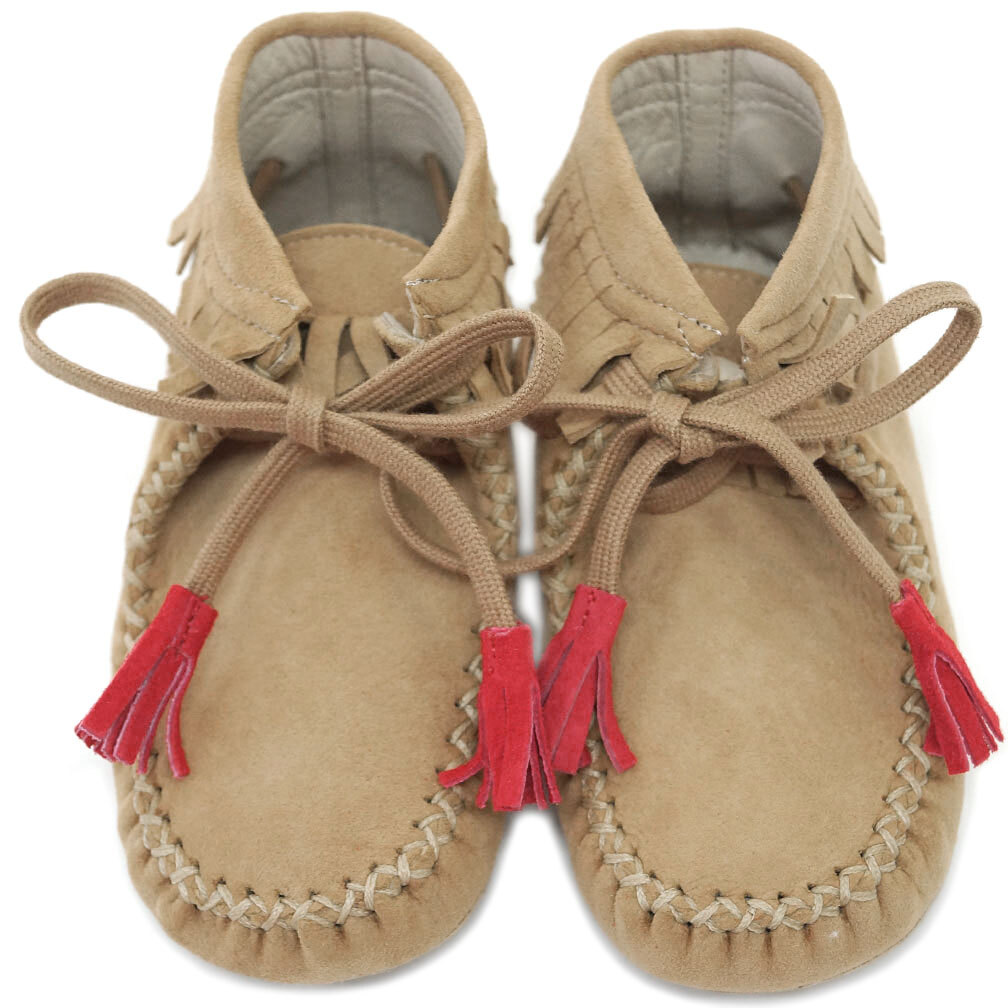 未使用 エルメス ベビーブーツ H102698M01 HERMES フリンジ ブーツ シューズ PAIRE DE CHAUSSONS PAF TIPI ラムスキン ベージュ 13cm拍卖