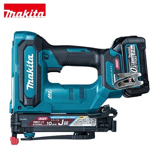 新品 マキタ 充電式タッカ ST002GRDX (J線 10mm) 40Vmax 2.5Ah バッテリ×2本・急速充電器・ケース付拍卖