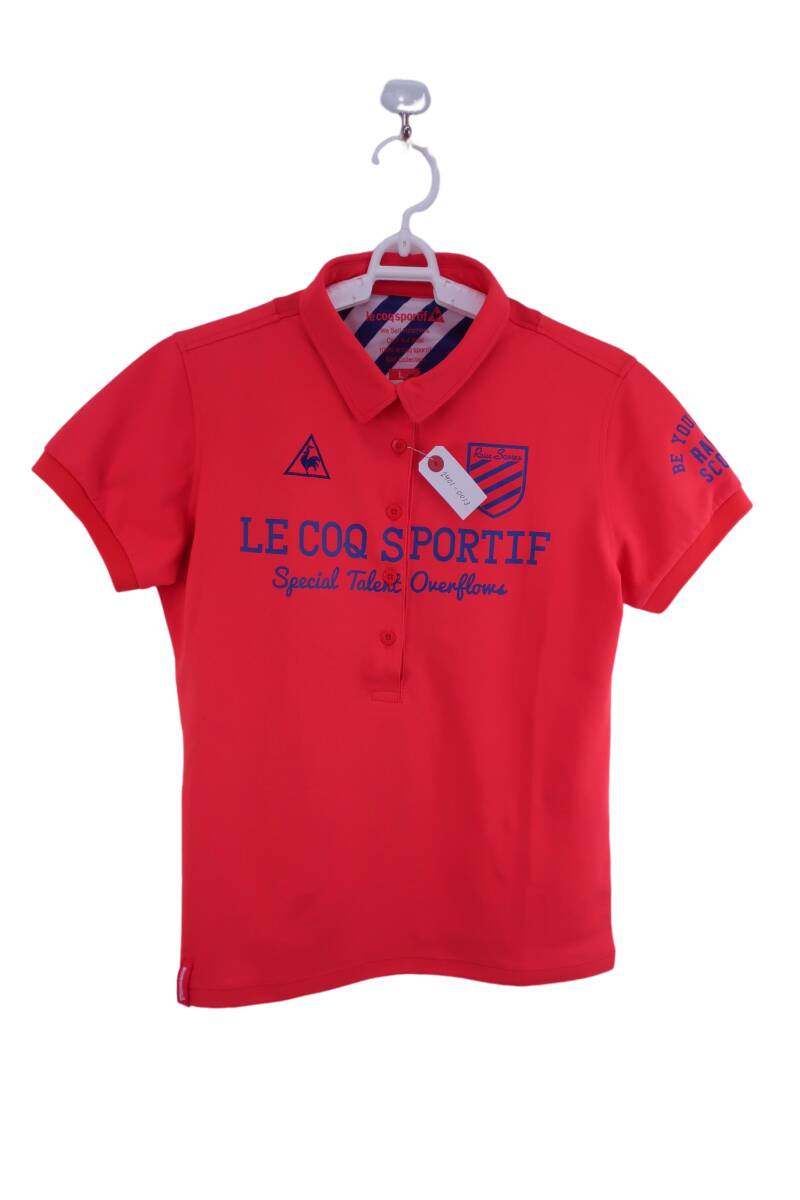 【50%オフ】【美品】le coq sportif(ルコックスポルティフ) ポロシャツ オレンジ レディース L ゴルフ用品 2401-0013 中古拍卖
