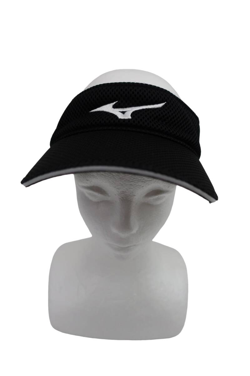【美品】MIZUNO(ミズノ) サンバイザー 黒 メンズ フリーサイズ ゴルフ用品 2505-0173 中古拍卖