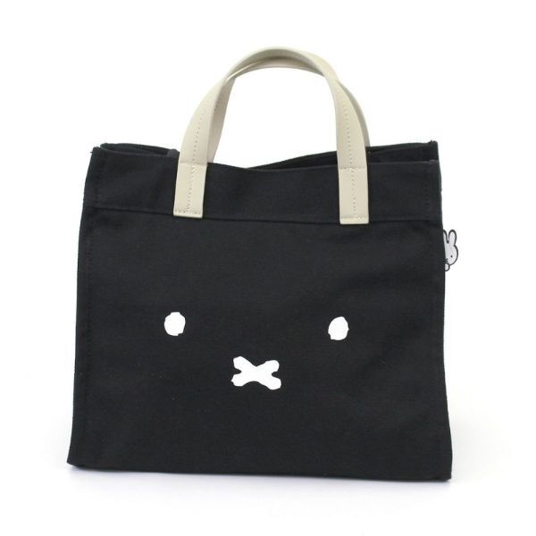 ミッフィー miffy フェイス 2Way トートバッグ ショルダー ブラック Mサイズ拍卖