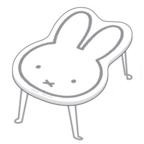 ミッフィー miffy ダイカットミニテーブル(ミッフィー) ホワイト ナガノファクトリー 日本製拍卖